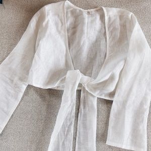 Linen Cropped Coverup